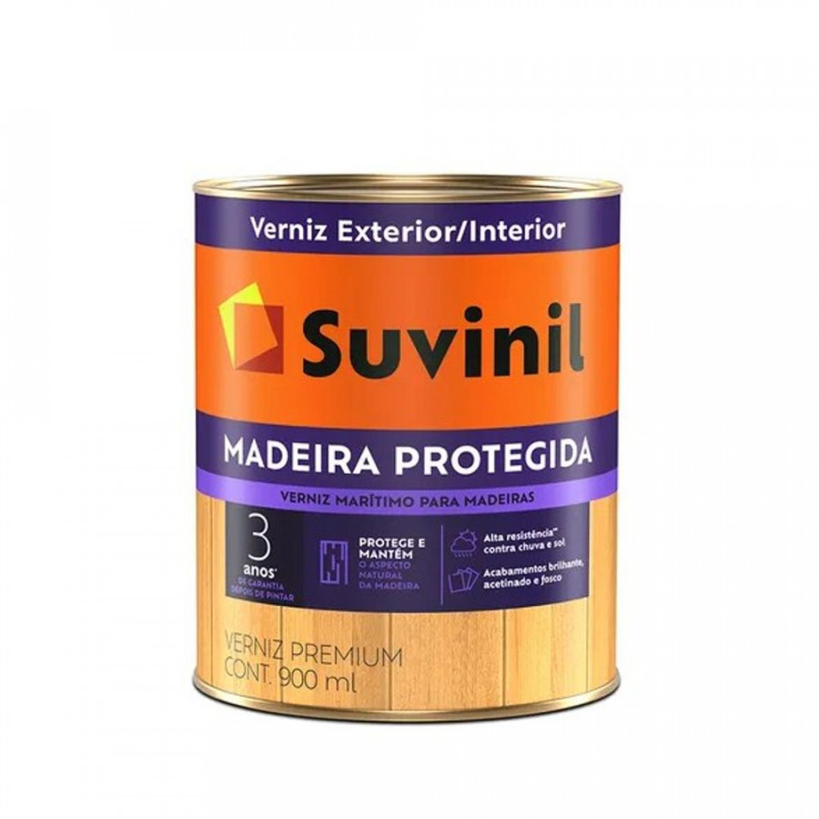 Verniz Brilhante Madeira Protegida 900ml - SUVINIL