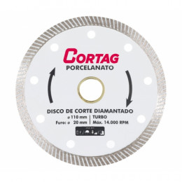 Disco de Corte Diamantado Turbo para Porcelanato - CORTAG
