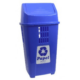 Lixeira basculante 50LT Azul - PLASVALE