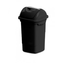 Lixeira Basculante 14L Preta - PLASVALE