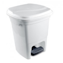 Lixeira Pedal 15LT Branca - PLASVALE