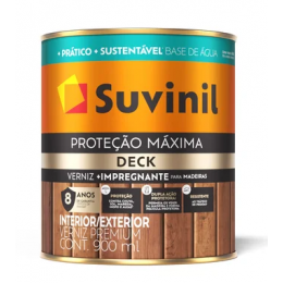 Verniz Água Proteção Máxima Deck Acetinado Natural 900ML - SUVINIL
