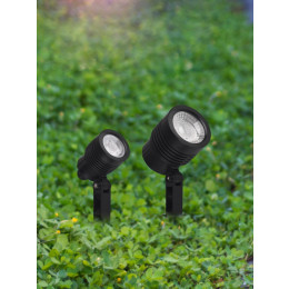 Espeto LED Solar Noir MR11 3W 6500K - TASCHIBRA