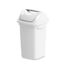 Lixeira Basculante 14Lt Branca - PLASVALE