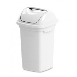 Lixeira Basculante 30L Branca - PLASVALE
