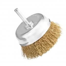 Escova aco circular copo 3'' ondl haste 1/4 wb30751 INGCO