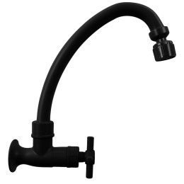 Torneira Cozinha Parede Giratoria 1/4V Preto GD-1330P Good