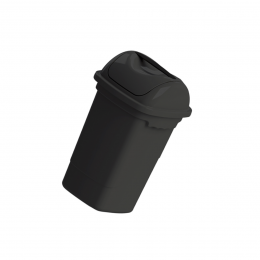 Lixeira Basculante 10LT Preta - PLASVALE