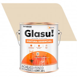Tinta Acrílica Pintura Essencial Fosco Areia 3,6L - GLASU!