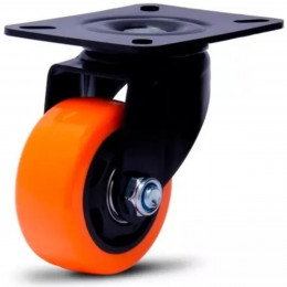 Rodizio Pvc Fixo 2'' Laranja Bisao