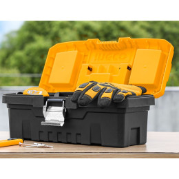 Caixa De ferramenta plastica Organizadora preta e amarelo 17 Ingco