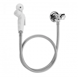 Kit Ducha Higienica Pop Com Flex Inox Branco - BLUKIT
