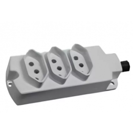 Tomada multipla 3X20a 2P+ T cinza Margirius