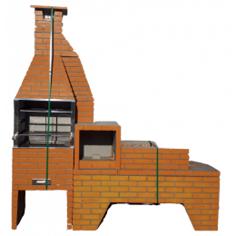 Churrasqueira de Concreto com Forno e Fogão Tijolinho Cerâmico - PARANA