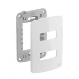 Placa de Tomada Branca e Suporte 2 Posições Compose 4x2 - WEG