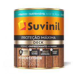 Verniz Água Proteção Máxima Deck Acetinado Mogno 900ML - SUVINIL
