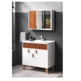 Armario de banheiro kit siena blanche/cinamo 70 cm BERTAZOLI