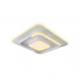 luminaria Teto Cristal Quadrado Branco Led 55W 50Cm GOOD