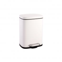 Lixeira Aço Pedal Branco Prime 5L GOOD