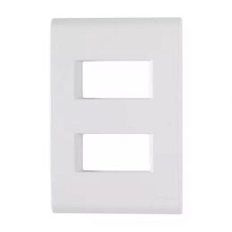 Placa 4x2'' 2 pos 57106006 br liz tramontina