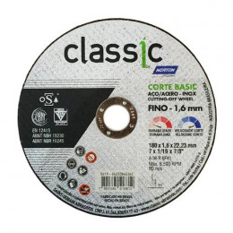 Disco de Corte Norton Classic Basic 180x1,6x22,2mm Inox - NORTON