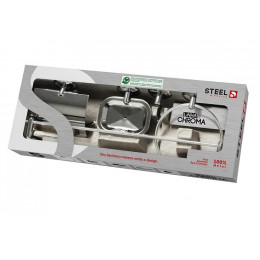 Kit de Acessórios para Banheiro Chroma 5 Peças Inox - STEEL DESIGN