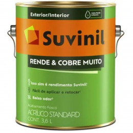 Tinta Acrílica Rende E Cobre Muito Branco 3,6L - SUVINIL