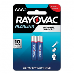 Pilha Palito (AAA) Alcalina 2 Unidades - RAYOVAC