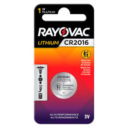 Pilha Eletrônica Tipo Botão CR2016 Lithium - RAYOVAC