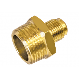 Niple Latão R. 1/2 NPT(E) x 3/8 SAE - MAQENGE