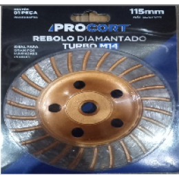 Disco Diamantado Turb Desbaste 115MM M14 Procort