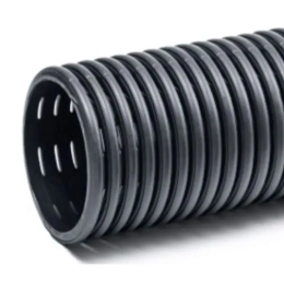Tubo Dreno Flexivel DN100 Preto - METASUL