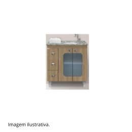 Armário Banheiro Kit Stillo 75cm Gengibre - FABRIBAM  *confira as condições*