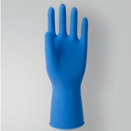 Luva de Mão Latex Azul 