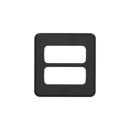 Mini Placa Embutir Móveis Composé Preto 2 Posições - WEG