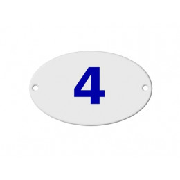 Numero 4 Residencial em Aluminio Oval P/Caixa de Luz - BELMAR