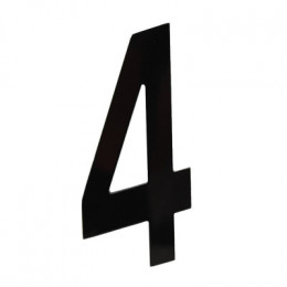 Numero 4 Residencial  em Aluminio Chapa Preta - BELMAR