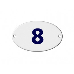 Numero 8 em Aluminio Oval P/Caixa de Luz - BELMAR