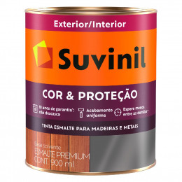 Tinta Esmalte Sintético Cor & Proteção Marrom Conhaque Brilhante 900ML - SUVINIL
