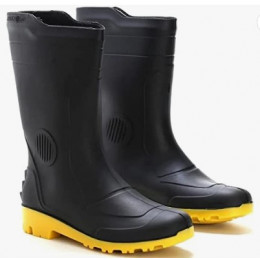 Bota Pvc Preto/Amarelo N°39 - GRENDENE