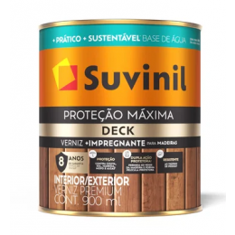 Verniz àgua Prtoeção Máxima Desck Acetinado Mogno 3,6L - SUVINIL