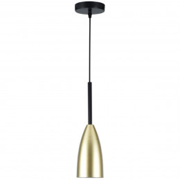 Luminaria Pendente Taça Dourado/Preto 10Cm GOOD