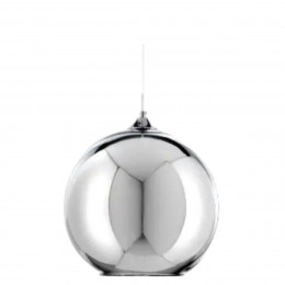 Luminaria Pendente Simples Bola Cromado 15Cm GOOD