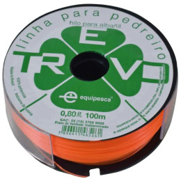 Linha de Nylon para Pedreiro Laranja 0,8mm x 100m - TREVO