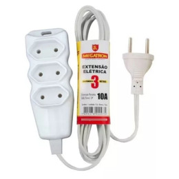 Extensao 2p -10a 3m 3 tom br MEGATRON