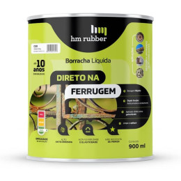 Borracha Liquida direto na Ferrugem Br 900ML HM Rubber