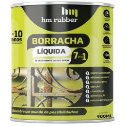Borracha Liquida Direto na Ferruge Pr 900 ML HM Rubber