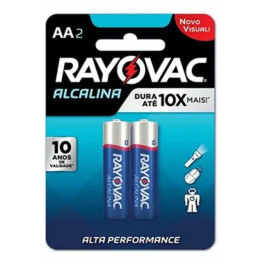 Pilha Média (AA) Alcalina 2 Unidades - RAYOVAC