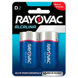 Pilha grande alcalina 2pc rayovac