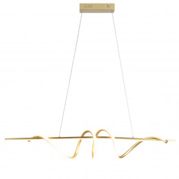 Luminaria Pendente Espiral Dourado 41W 100Cm GOOD